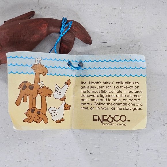 Enesco Noah's Arkies Bev Jamison Miniature Figurine Lot Whale Beaver Goose Fish - Picture 10 of 13